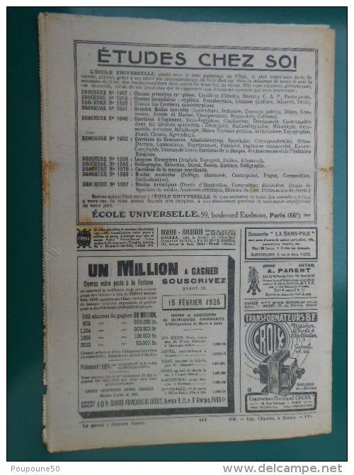 Journal SYSTEME D  Hebdomadaire  Illustré Du Débrouillard  N: 84  Dimanche 24 Janvier En  1925 - Autres & Non Classés