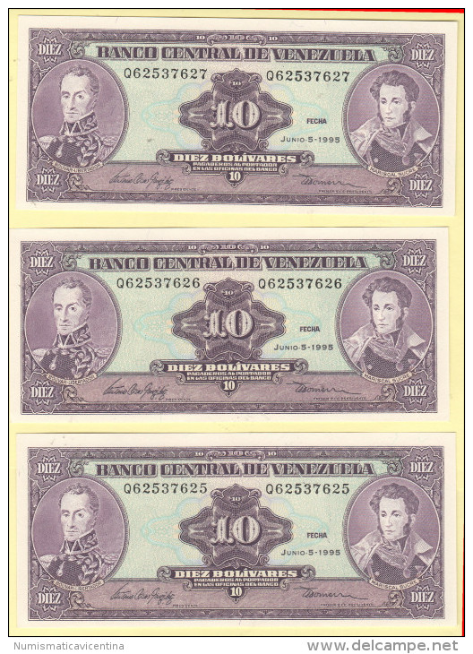 Venezuela 10 Bolivares 1995 Matricola Consecutiva - Venezuela