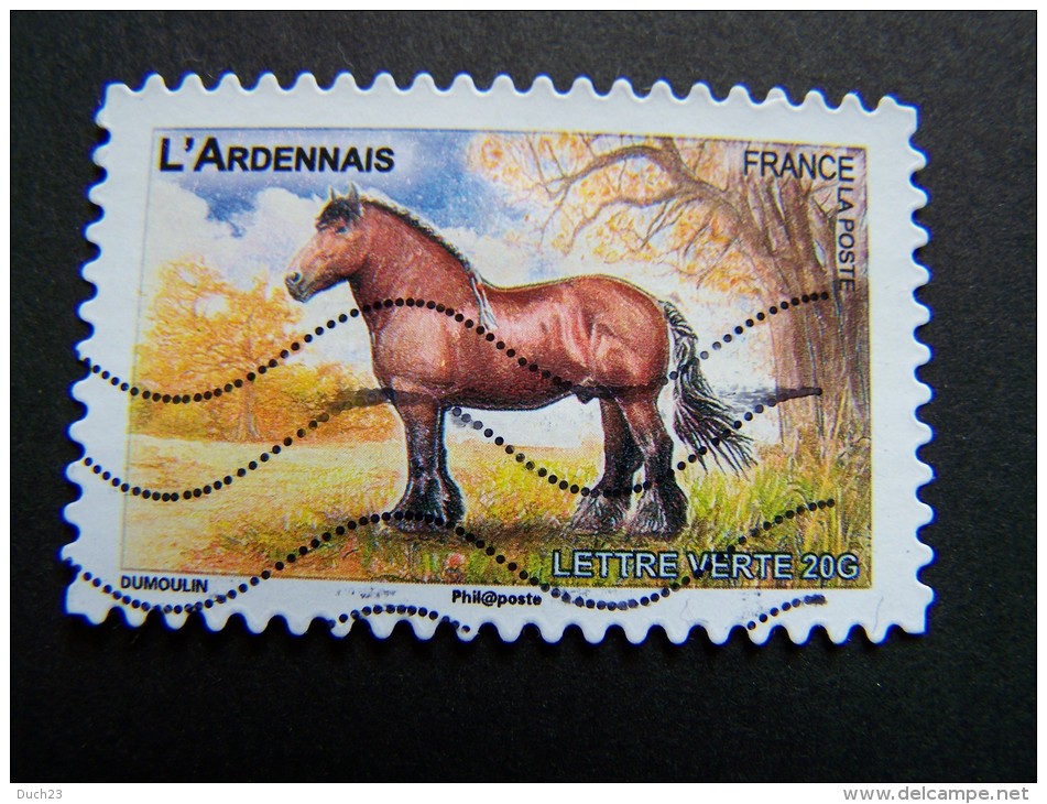 FRANCE OBLITERE 2013 N° 817 L´ARDENNAIS SERIE DU CARNET CHEVAUX DE TRAIT DE NOS REGIONS AUTOCOLLANT ADHESIF - Used Stamps