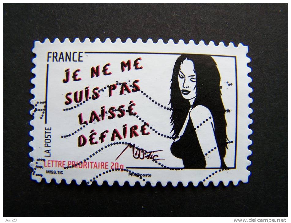 OBLITERE FRANCE ANNEE 2011 N° 546 SERIE FEMME DE L´ETRE DE MISS TIC JE NE ME SUIS PAS LAISSE DEFAIRE AUTOCOLLANT ADHESIF - Used Stamps