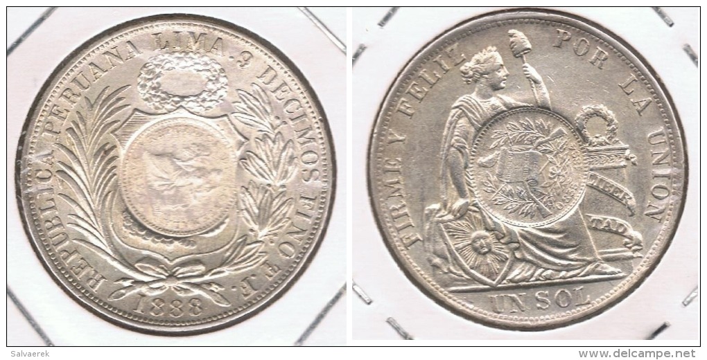 GUATEMALA PESO 1894 SOBRE SOL 1888 PLATA SILVER T PRECIOSA - Guatemala