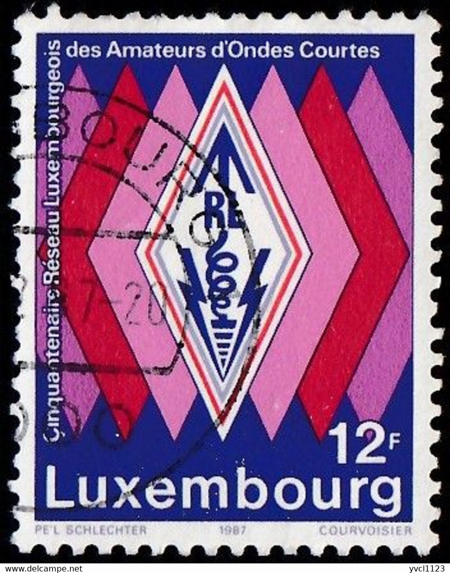 LUXEMBOURG - Scott #767 Luxembourg Amateur Radio Operators Network, 50th Anniv. (*) / Used Stamp - Oblitérés