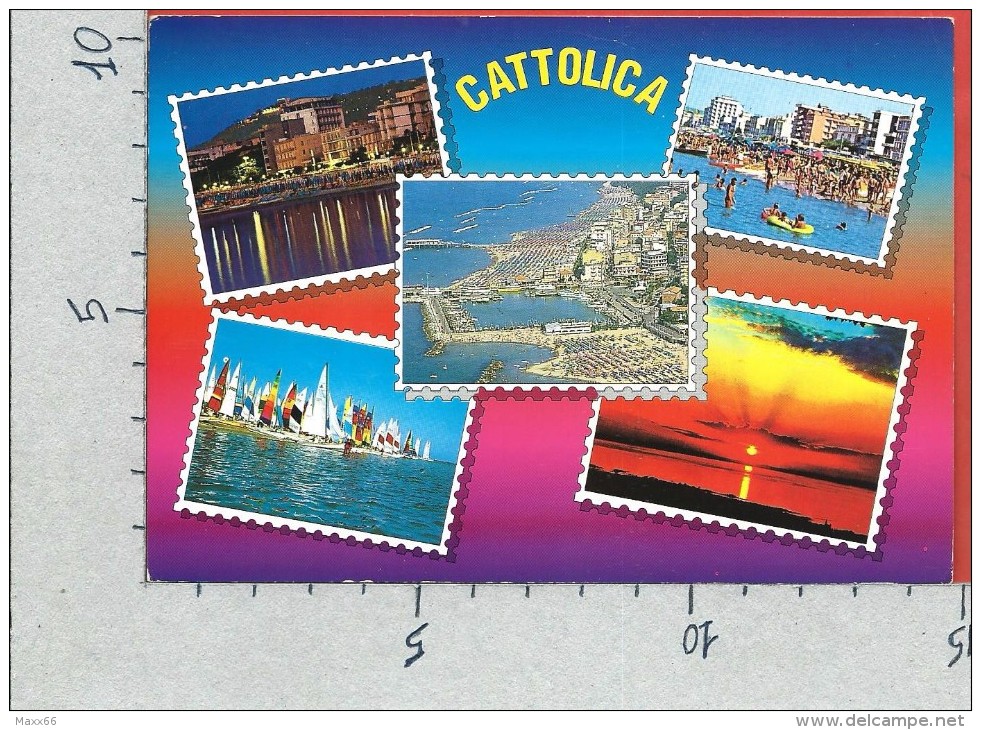 CARTOLINA VG ITALIA - CATTOLICA (RN) - Panorama - Vedutine - 10 X 15 - ANNULLO 1995 - Rimini