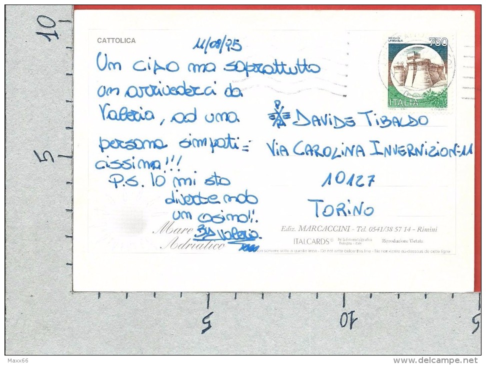CARTOLINA VG ITALIA - CATTOLICA (RN) - Panorama - Vedutine - 10 X 15 - ANNULLO 1995 - Rimini