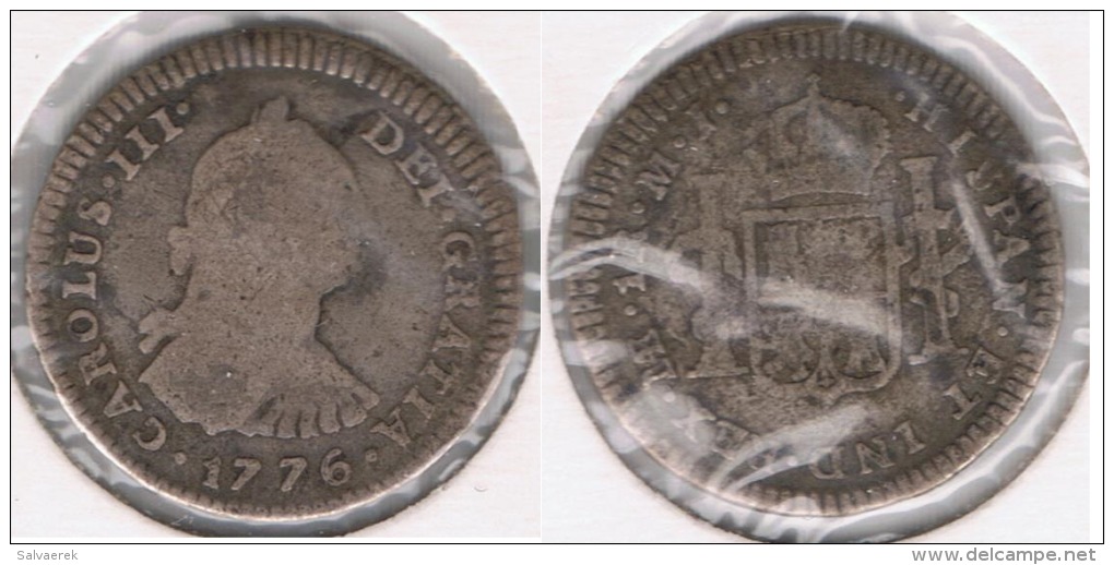 PERU LIMA CARLOS III  REAL 1776 PLATA SILVER T - Perú