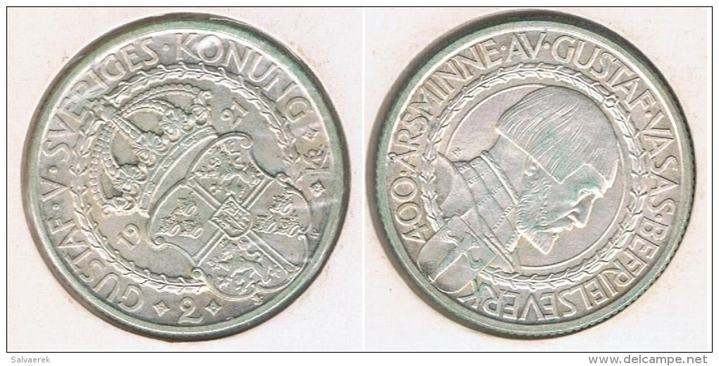 SUECIA 2 CORONAS 1921 PLATA SILVER T BONITA - Suecia