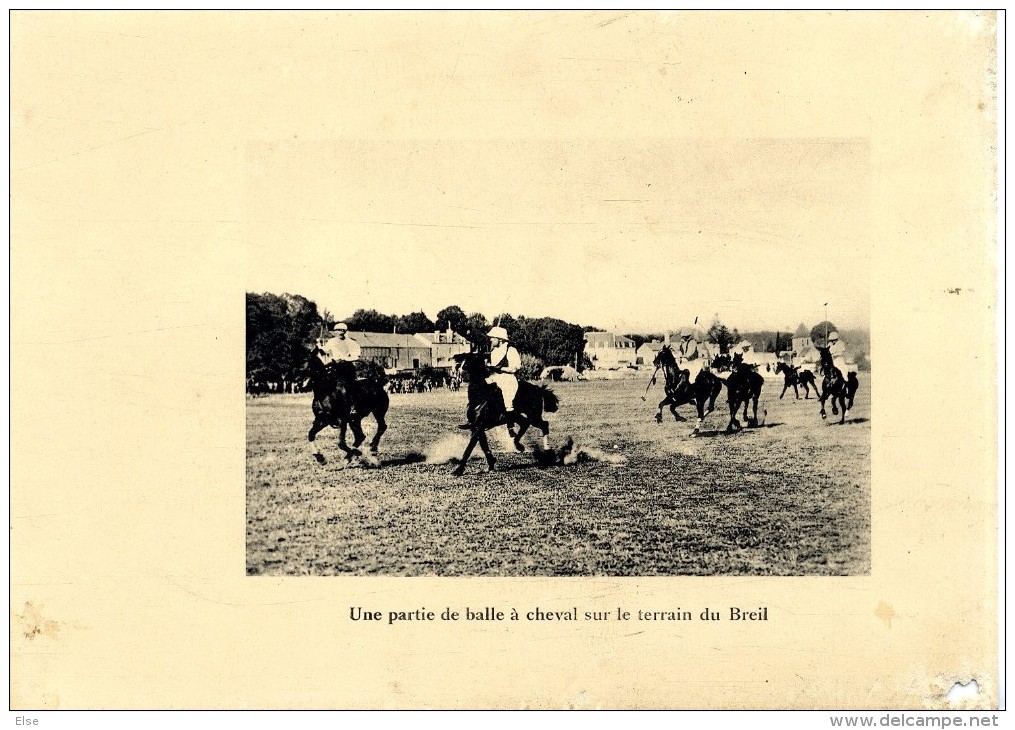 CHEVAL CHEVAUX        SAUTEURS EN LIBERTE  UNE PARTIE DE BALLE A CHEVAL TERRAIN DE BREIL   PLANCHE RECTO VERSO - Other & Unclassified