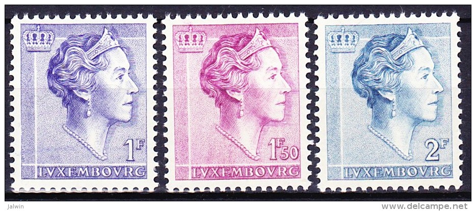 LUXEMBOURG 1960-64 YT N° 583, 584 Et 584A ** - 1960 Charlotte, Diadeem