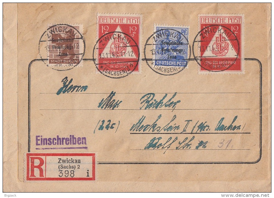 SBZ R-Brief Mif Minr.203,194,2x 228 Zwickau 13.11.48 - Sonstige & Ohne Zuordnung