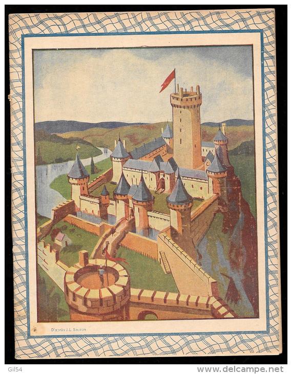 Cahier D'école Ancien Illustré   Année 1936  -  Le Chateau Fort  -  VIFG0303 - Protège-cahiers