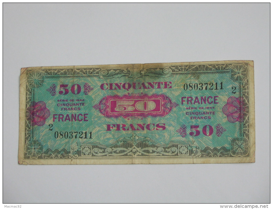 50 Francs - FRANCE - Série 2 - Billet Du Débarquement - Série De 1944 **** EN ACHAT IMMEDIAT ****. - 1945 Verso Francia