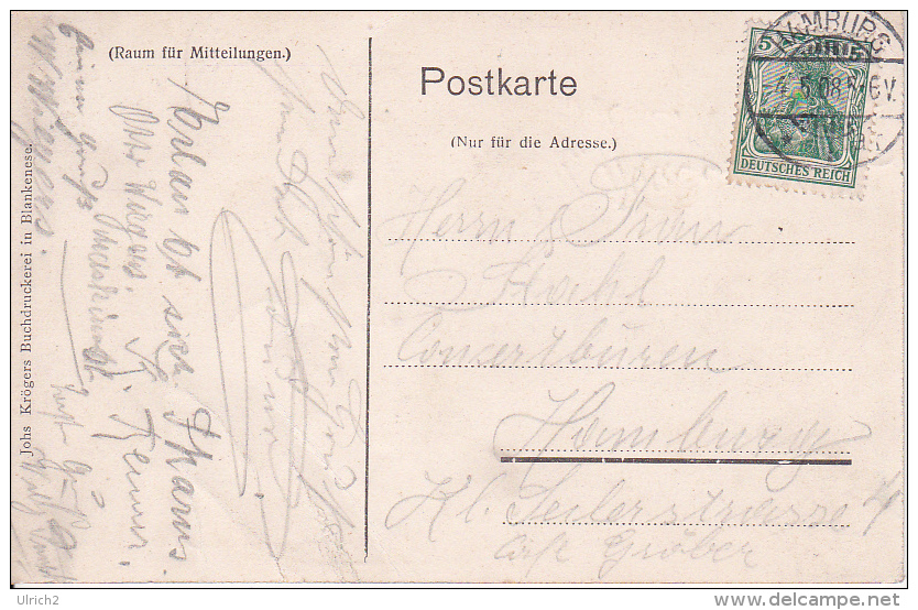 AK Hamburg - Othmarschen - Elbchaussee - Gruss Aus Groth´s Gesellschaftshaus - 1908 (19098) - Altona