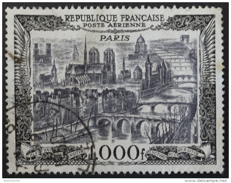 PA 29 Oblitéré Vue De Paris 1950, CàD, Sans Défaut, Cote 30 &euro; - 1927-1959 Oblitérés