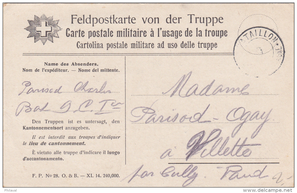 Oblitération Militaire Sur Carte Postale Militaire : 1914 - Annullamenti