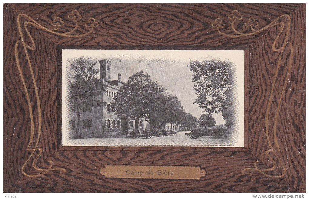 Cachet Linéaire Militaire Sur Carte Postale Du Camp De Bière : Service Militaire Place D'armes Bière - 1912 - Abstempelungen