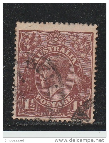 1919 1 1/2d Red-Brown KGV Sg 52 FU - Used Stamps