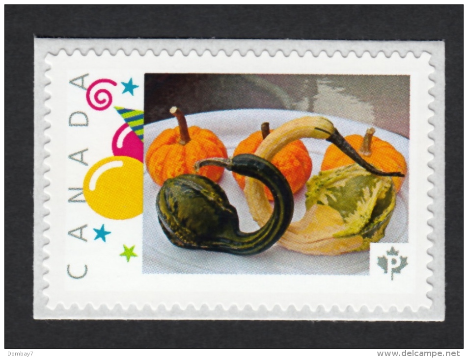 HALLOWEEN SWANS, EXOTIC PUMPKIN Picture Postage MNH Stamp Canada2015 [p15/10sn5] - Swans