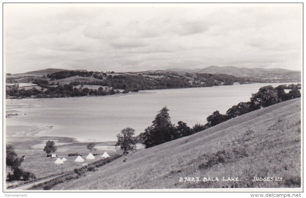 BALA LAKE . JUDGES 27223. NOTE THE TENTS. - Merionethshire