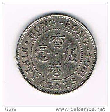 ***  HONG KONG  50  CENTS 1963 - Hong Kong