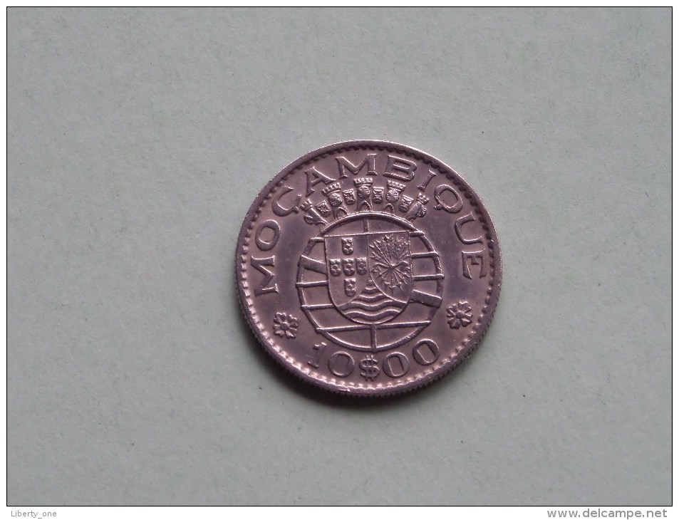1970 - 10 Escudos / KM 79b ( Uncleaned Coin / For Grade, Please See Photo ) !! - Mosambik