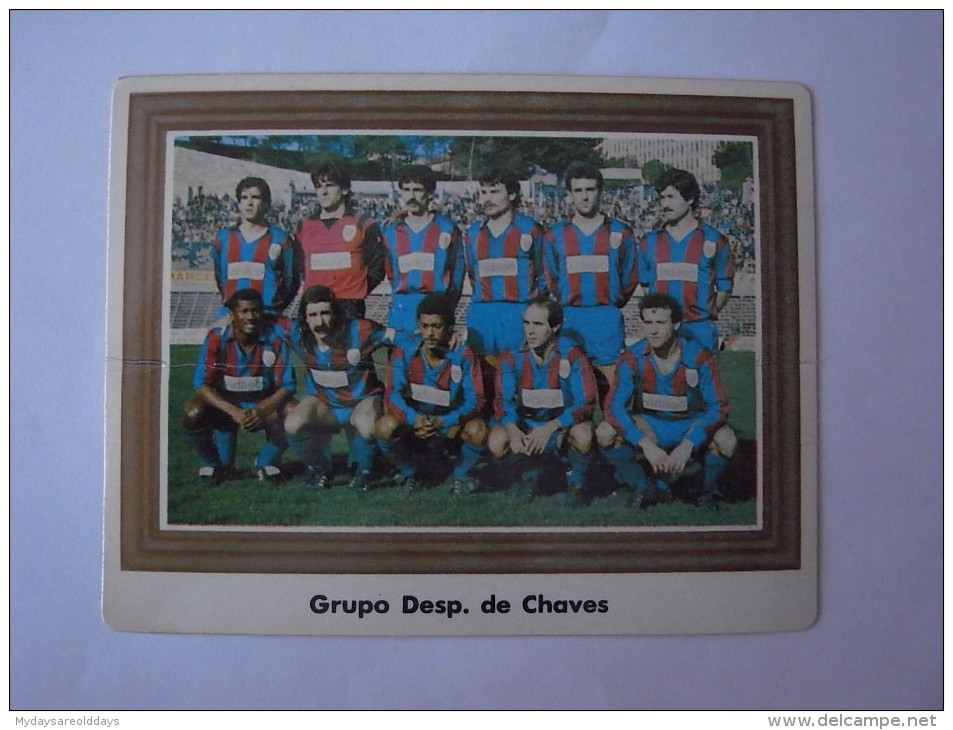 1 CHROMO CROMO PICTURE CARD - SOCCER FUTEBOL !!! PORTUGAL DESPORTIVO CHAVES (2 SCANS) - Sport