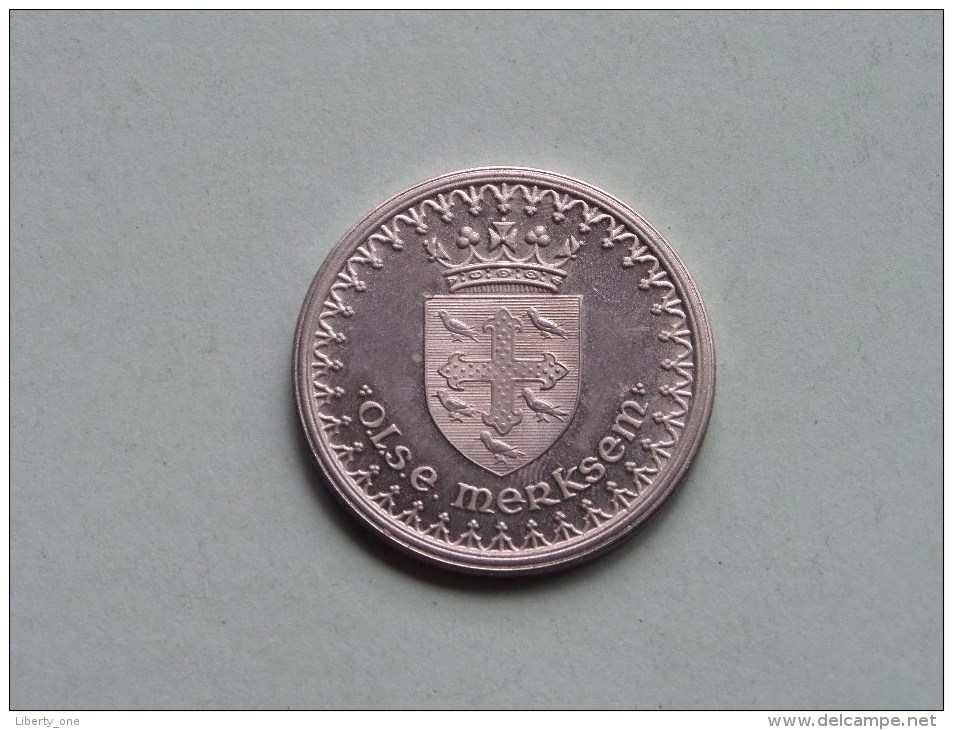 OLSE MERKSEM 1982 ( Zilverkleur ) Sint EDUARDUS 100 Eduardjes ( Uncleaned Coin / For Grade, Please See Photo ) !! - Gemeentepenningen