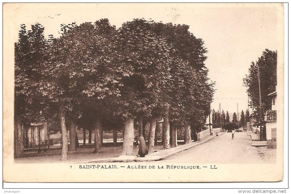 SAINT-PALAIS - Allées De La République - LL 7 - écrite Et Circulée - Tbe - Saint Palais