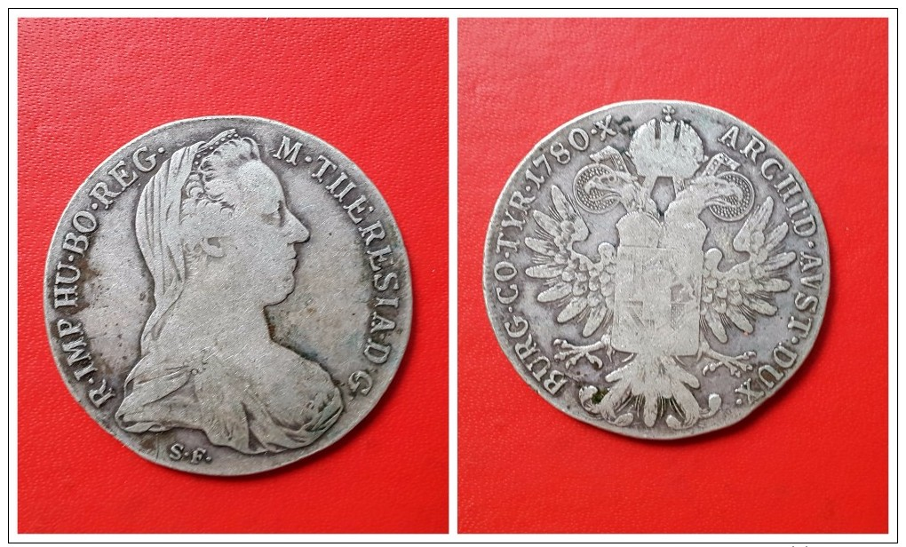 Austria     Thaler  Plata   Mª  Teresa 1780       27.76g - Austria