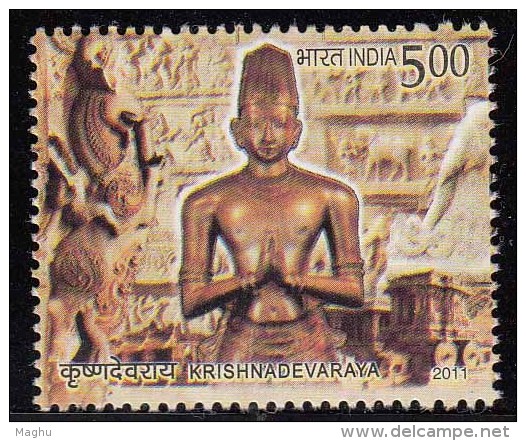India MNH 2011,  Emperor Krishnadevaraya, Royal, Rock Sculpture / Carving, Art, Elephant, Chariot, Etc. - Neufs