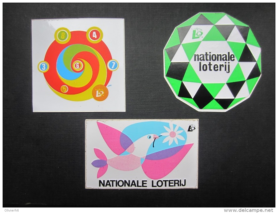 LOT 3 AUTOCOLLANTS (M1527) NATIONALE LOTERIJ (1 Vue) - Altri & Non Classificati