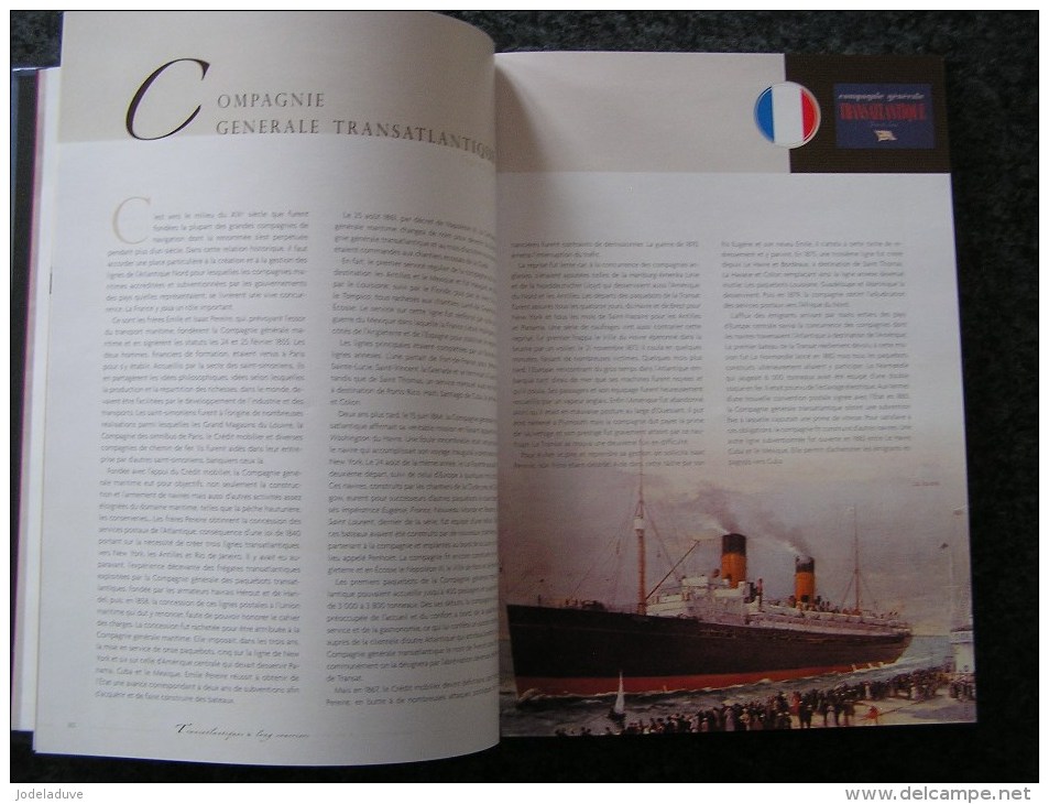 TRANSATLANTIQUES ET LONG COURRIERS Paquebots Marine Paquebot Compagnie Maritime Navigation France Angleterre Cunard