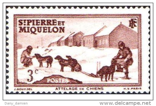 SAINT PIERRE ET MIQUELON - YT 168 NEUF - ATTELAGE (1938) - Unused Stamps