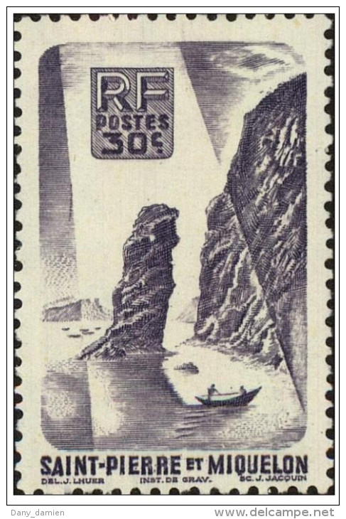 SAINT PIERRE ET MIQUELON - YT 326 NEUF - ROC DE LANGLADE (1947) - Unused Stamps