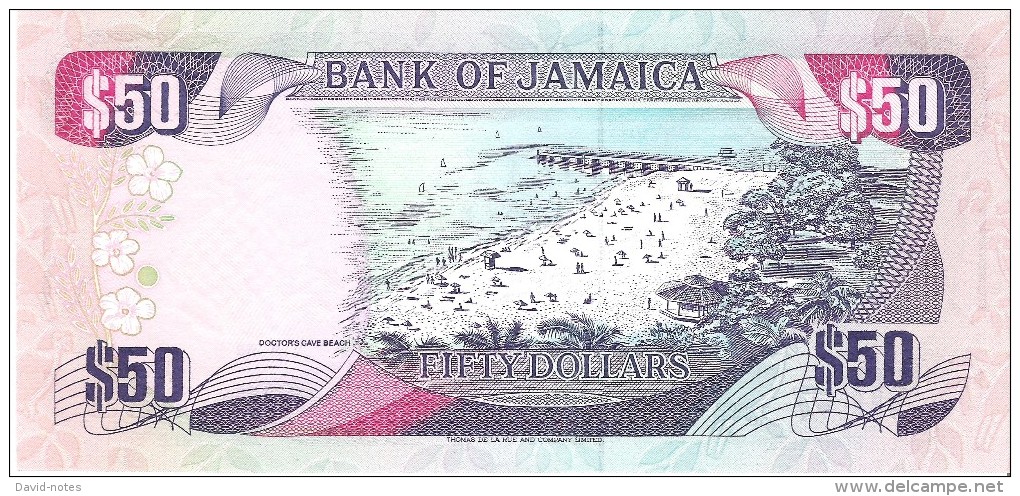 Jamaica - Pick 73a - 50 Dollars 1988 Unc - Giamaica