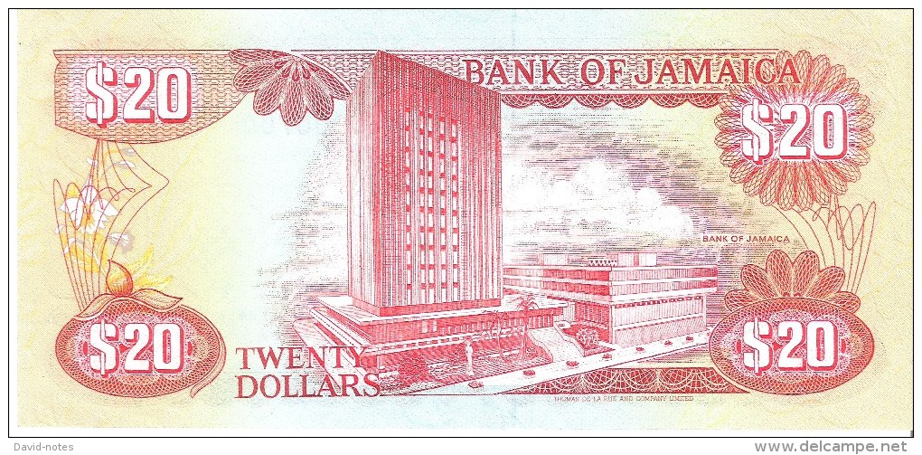 Jamaica - Pick 72c - 20 Dollars 1989 Unc - Jamaique