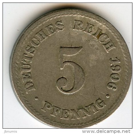 Allemagne Germany 5 Pfennig 1906 F J 12 KM 11 - 5 Pfennig