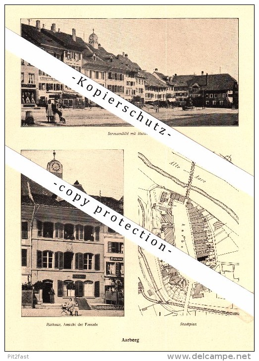 Photographien / Ansichten , 1917 , Aarberg Und Büren An Der Aare , Prospekt , Fotos , Architektur !!! - Aarberg