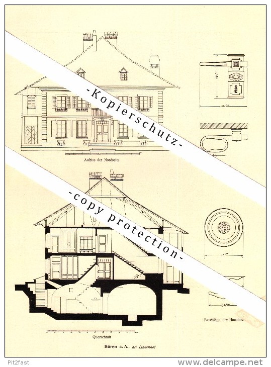 Photographien / Ansichten , 1917 , Aarberg Und Büren An Der Aare , Prospekt , Fotos , Architektur !!! - Aarberg