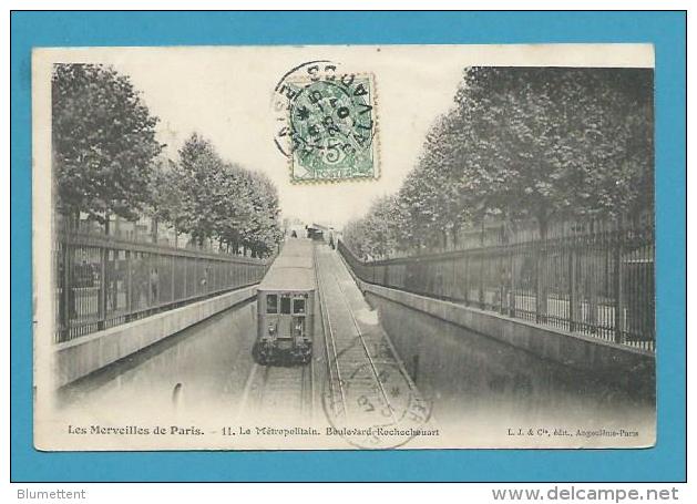CPA 11 - LES MERVEILLES DE PARIS - Le Métropolitain Boulevard Rochechouart - Metro, Stations