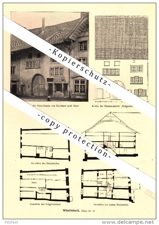 Photographien / Ansichten , 1917 , Büren An Der Aare Und Wiedlisbach , Prospekt , Fotos , Architektur !!! - Büren An Der Aare