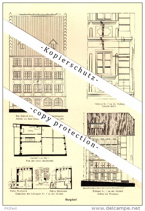 Photographien / Ansichten , 1917 , Burgdorf / Berthoud , Gasthof , Prospekt , Fotos , Architektur !!! - Berthoud