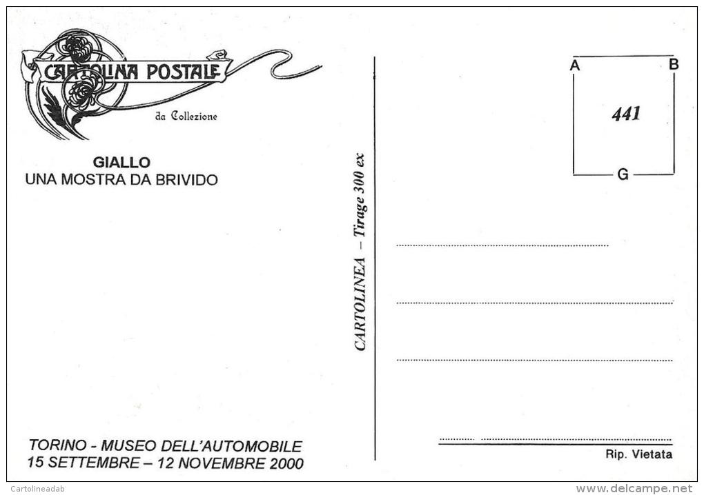 [DC0441] CARTOLINEA - GIALLO UNA MOSTRA DA BRIVIDO - TORINO MUSEO DELL'AUTOMOBILE - 2000 - NV - Altri & Non Classificati