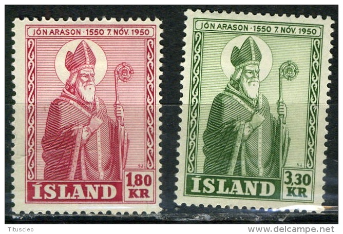 ISLANDE 234/235* 4ème Centenaire De La Mort De L´Evêque Jon Arason - Unused Stamps