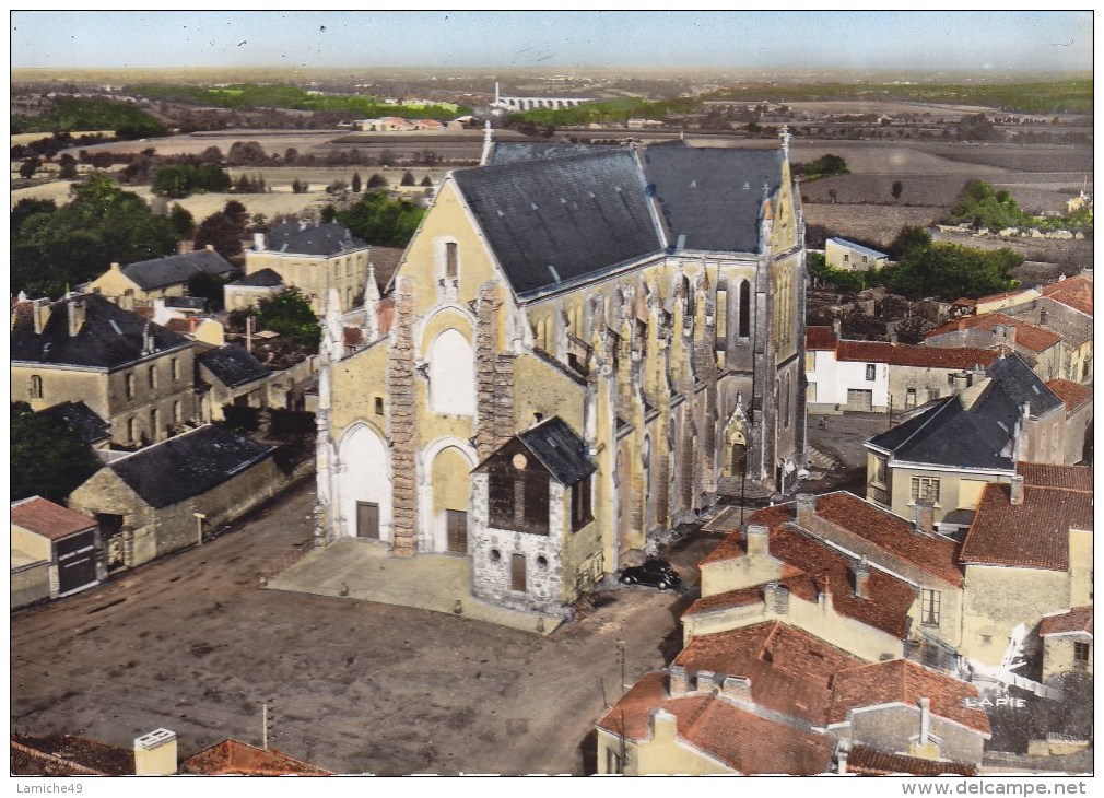 BOUSSAY L église Et Le Bourg En Avion Au Dessus CPSM - Boussay