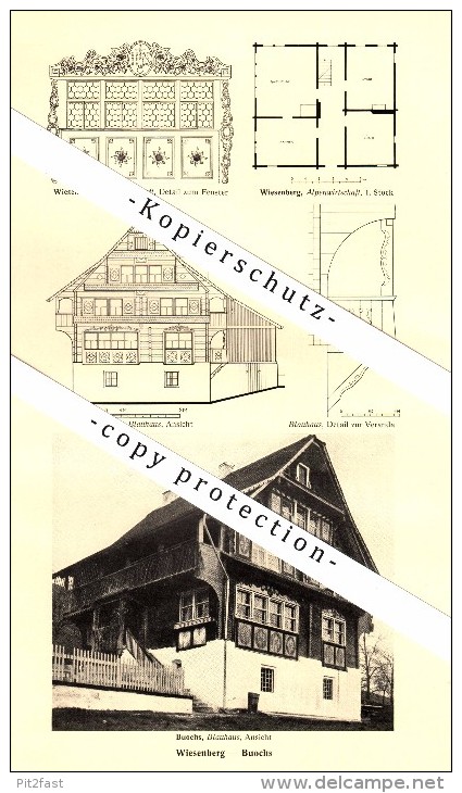 Photographien / Ansichten , 1937 , Stans , Buochs , Wiesenberg , Sarnen , Prospekt , Fotos , Architektur !!! - Buochs