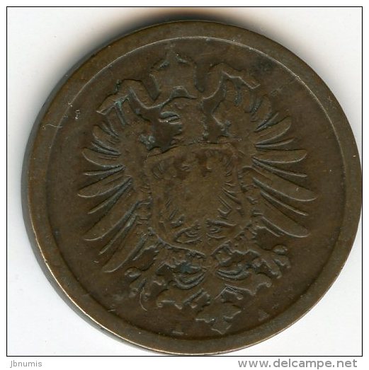 Allemagne Germany 2 Pfennig 1876 A J 2 KM 2 - 2 Pfennig