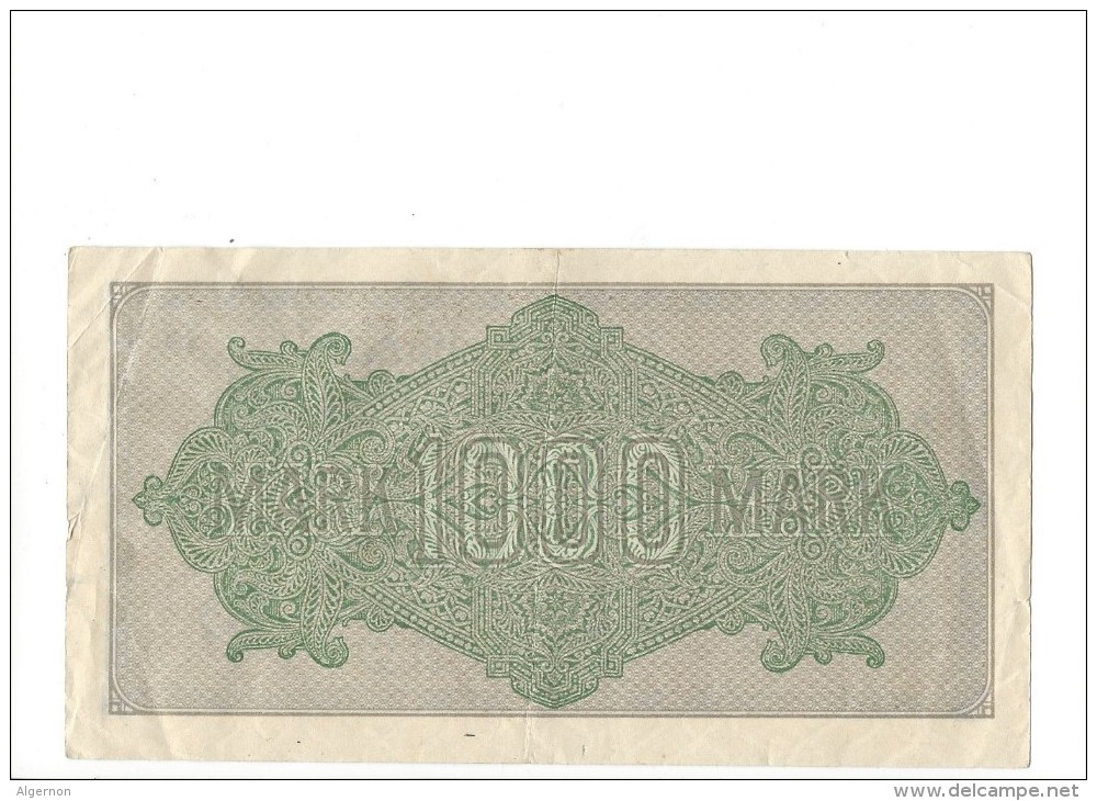 13166 -  Reichsbanknote 1000 Mark 16.09.1922 Dd 643591 - 1000 Mark