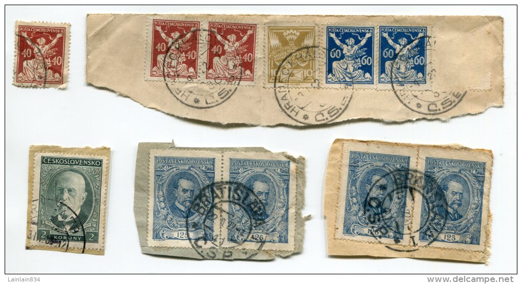 - 10 Timbres Anciens - Tchécoslovaquie - Oblitérés, état, Voir ScanS. - Usados