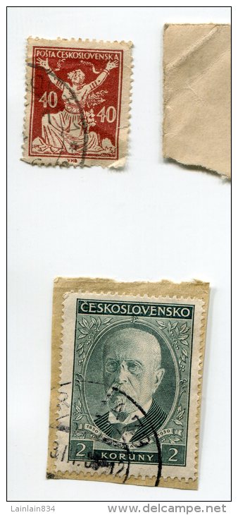 - 10 Timbres Anciens - Tchécoslovaquie - Oblitérés, état, Voir ScanS. - Usados