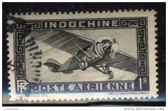 Indochine - Oblitéré - Y&T 1933 N° 11 Poste Aérienne 1pi Noir - Poste Aérienne